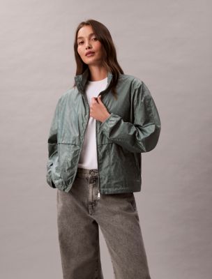 Allover Monogram Windbreaker Jacket, Autumn Green