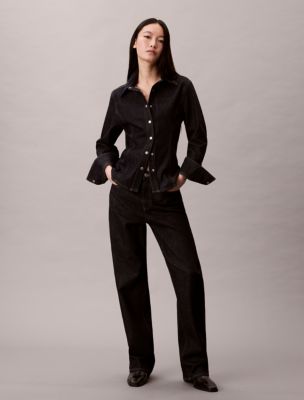 Ultra High Rise Straight Bootcut Fit Jeans, Resin Rinse