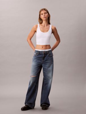 Low Rise Baggy Jeans, Central Indigo