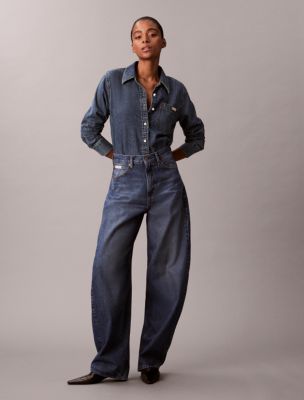 High Rise Barrel Jeans, Midnight Odyssey