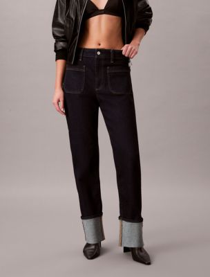 Женские джинсы Calvin Klein Relaxed Straight Cuff Jeans — фото 2