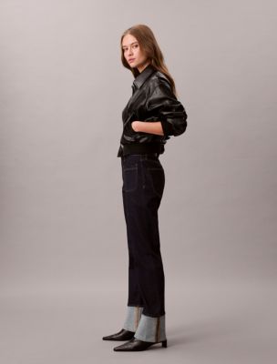 Женские джинсы Calvin Klein Relaxed Straight Cuff Jeans — фото 3