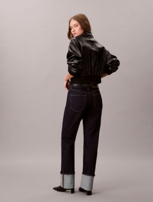Женские джинсы Calvin Klein Relaxed Straight Cuff, цвет: Classic Rinse — фото 5