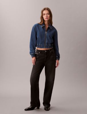 Женские куртки Calvin Klein Denim Cropped Bomber Jacket — фото 2