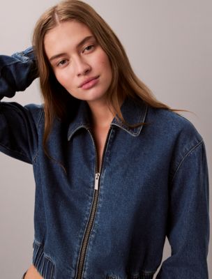 Женские куртки Calvin Klein Denim Cropped Bomber Jacket — фото 3