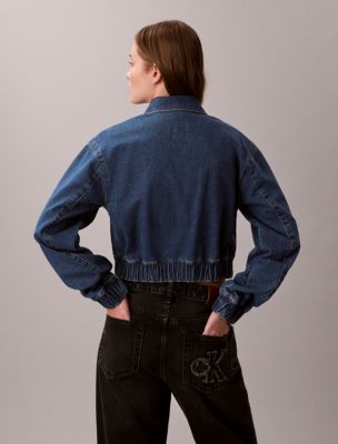 Женские куртки Calvin Klein Denim Cropped Bomber Jacket — фото 4