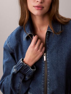 Женские куртки Calvin Klein Denim Cropped Bomber Jacket — фото 6