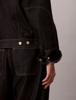 Женские куртки Calvin Klein Lunar New Year Denim Trucker Jacket — фото 4