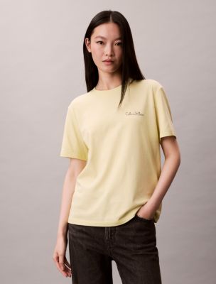 Small Script Logo Classic T-Shirt, Lime Spritz