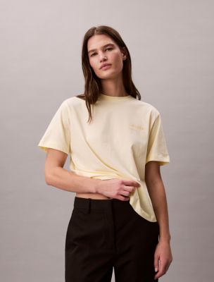 Floral Graphic Boxy T-Shirt, Waxy Yellow