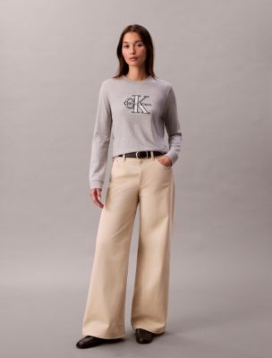 Monologo Long Sleeve Tee, Grey Heather