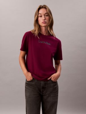 Foil Logo Graphic Classic T-Shirt, Berry Glaze 