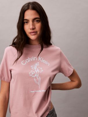 Floral Logo Graphic Classic T-Shirt, Windsor Rose 