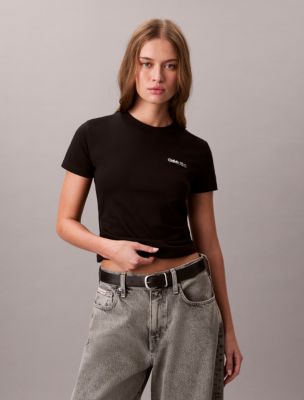 Foil Logo Graphic Slim T-Shirt, Black