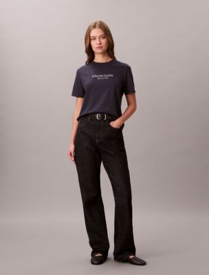 Rhinestone Logo Graphic Classic T-Shirt, Inkwell