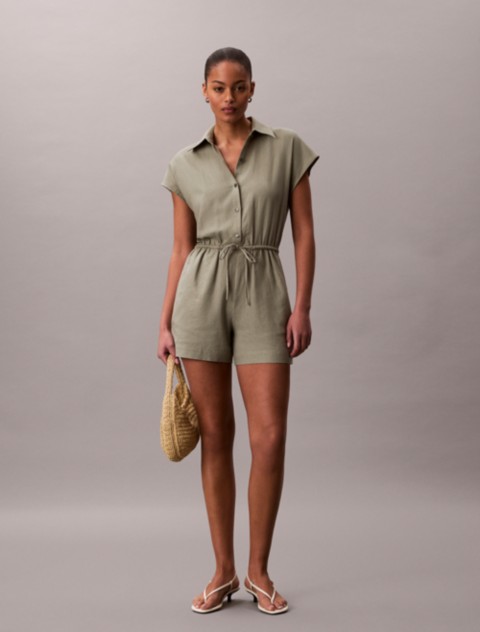 Женские комбинезоны Calvin Klein Linen Blend Romper
