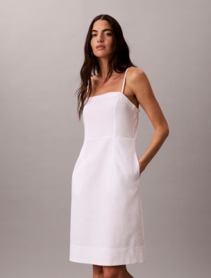 calvin klein white dress with gold zipper Hilda Embellished Strapless Maxi Dress - White