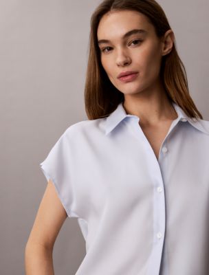 Женские рубашки Calvin Klein Lyocell Button-Down Shirt — фото 2