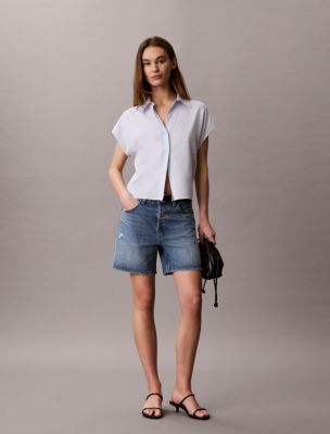 Женские рубашки Calvin Klein Lyocell Button-Down Shirt — фото 4