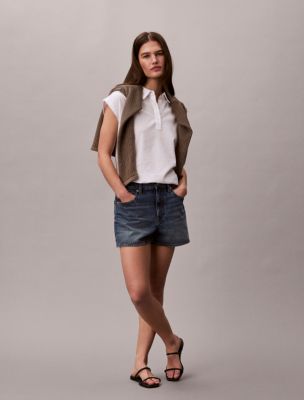 Женские топы Calvin Klein Linen Blend Short Sleeve Top — фото 2