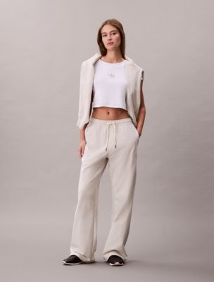 Terry Embossed Monologo Sweatpants, Grey Heather