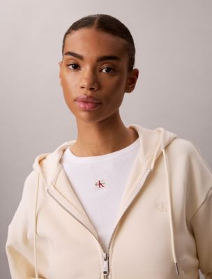Женское худи Calvin Klein Terry Monogram Cropped, цвет: Calico — фото 2