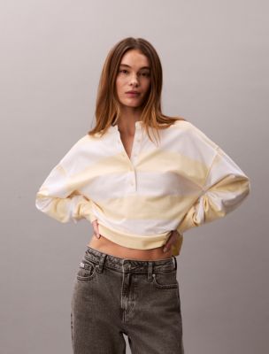 Женские топы Calvin Klein Varsity Stripe Henley Top — фото 5