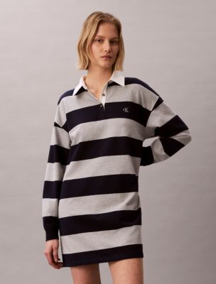 Женские платья Calvin Klein Varsity Stripe Mini Polo Dress — фото 3