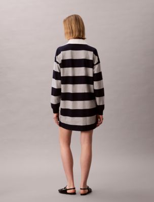 Женские платья Calvin Klein Varsity Stripe Mini Polo Dress — фото 5