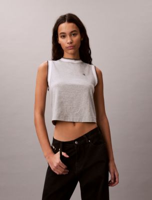 Monogram Cropped Muscle Tank