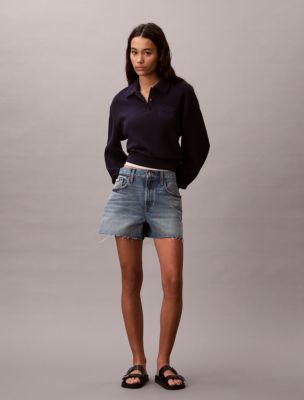 Женские худи Calvin Klein Relaxed CK Polo Sweatshirt — фото 3