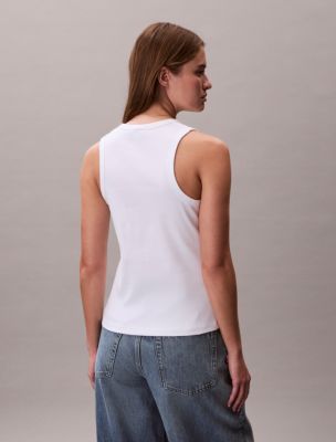 Женские топы Calvin Klein Logo Graphic Rib Tank Top — фото 4