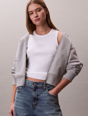 Женские топы Calvin Klein Logo Graphic Rib Tank Top — фото 5