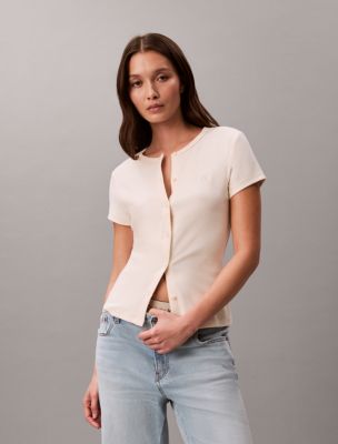 Refined Button-Down T-Shirt, Calico