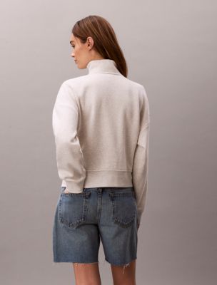 Monogram Fleece Quarter Zip Sweatshirt | Calvin Klein