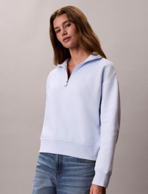 Женские худи Calvin Klein Monogram Fleece Quarter Zip Sweatshirt — фото 4