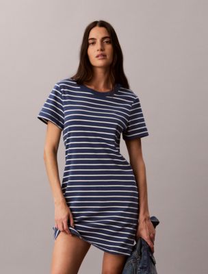 calvin klein t shirt dress Calvin Klein Women's Recycled Milano T-Shirt Dress - Black