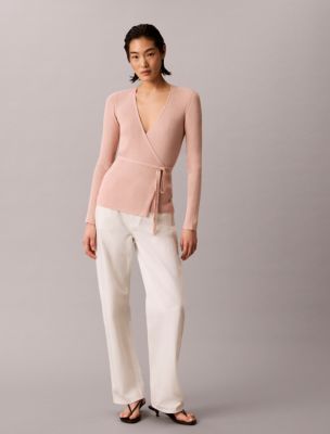 Женские свитеры Calvin Klein Linen Blend Wrap Sweater — фото 2