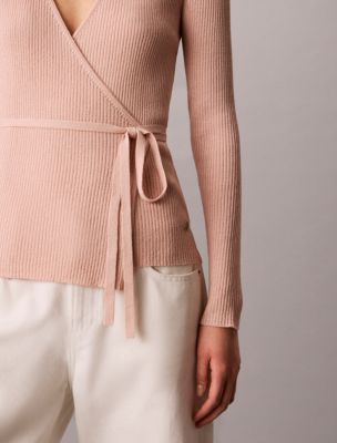 Женские свитеры Calvin Klein Linen Blend Wrap Sweater — фото 3