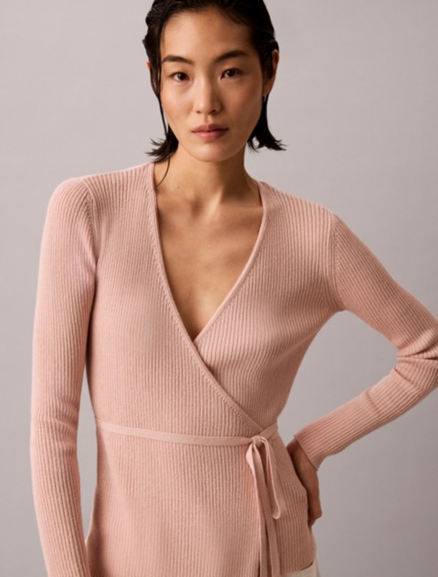 Женские свитеры Calvin Klein Linen Blend Wrap Sweater