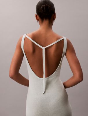 Женские платья Calvin Klein Linen Blend Scoop Neck Midi Dress — фото 4