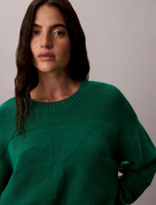 Женские свитеры Calvin Klein Textured Monogram Relaxed Sweater — фото 2