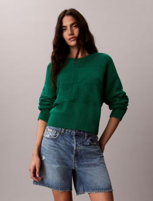 Женские свитеры Calvin Klein Textured Monogram Relaxed Sweater — фото 3