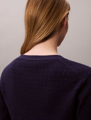 Женские кардиганы Calvin Klein Woven Monologo Cable Cardigan — фото 5