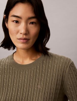 Женские свитеры Calvin Klein Cotton Cable Knit Sweater — фото 3