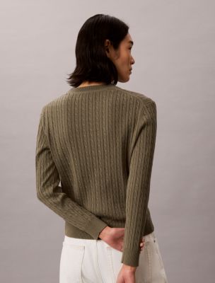 Женские свитеры Calvin Klein Cotton Cable Knit Sweater — фото 4