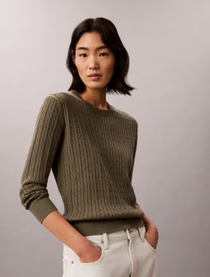 Женские свитеры Calvin Klein Cotton Cable Knit Sweater — фото 6