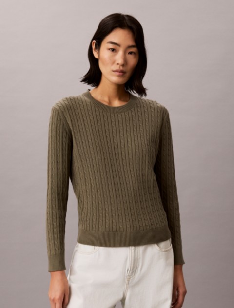 Женские свитеры Calvin Klein Cotton Cable Knit Sweater