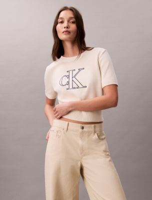 Monogram Cropped Sweater