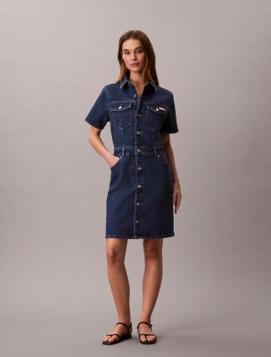 Denim Mini Trucker Dress